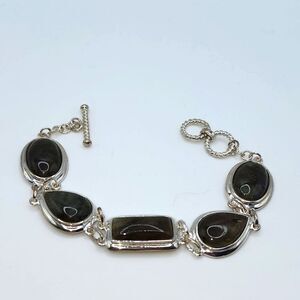 Sterling Labradorite Multi Shapes Bracelet NWOT